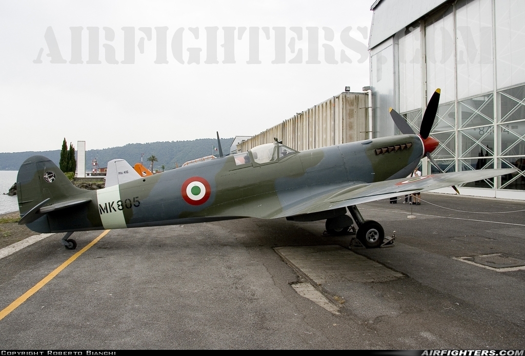 Italy - Air Force Supermarine 361 Spitfire F.IX MK805 at Vigna di Valle - Seaplane (LIRB), Italy