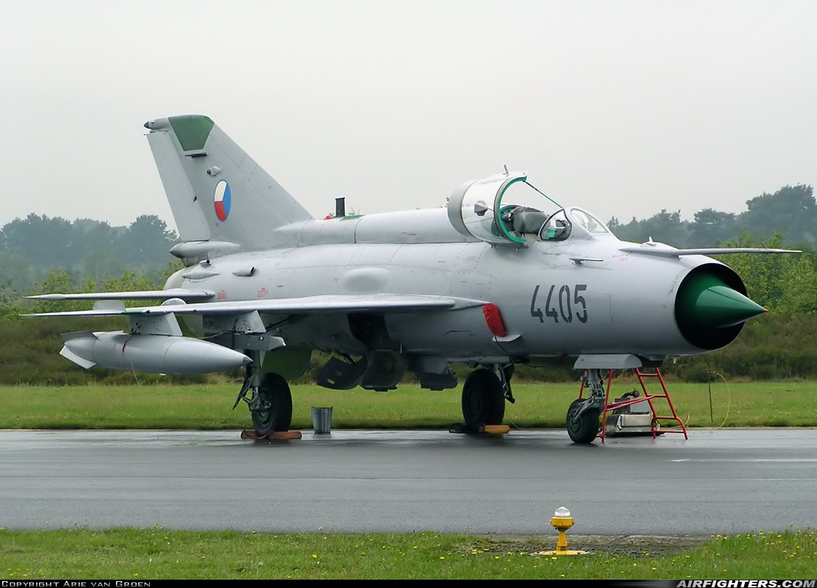 Czech Republic - Air Force Mikoyan-Gurevich MiG-21MFN 4405 at Kleine Brogel (EBBL), Belgium