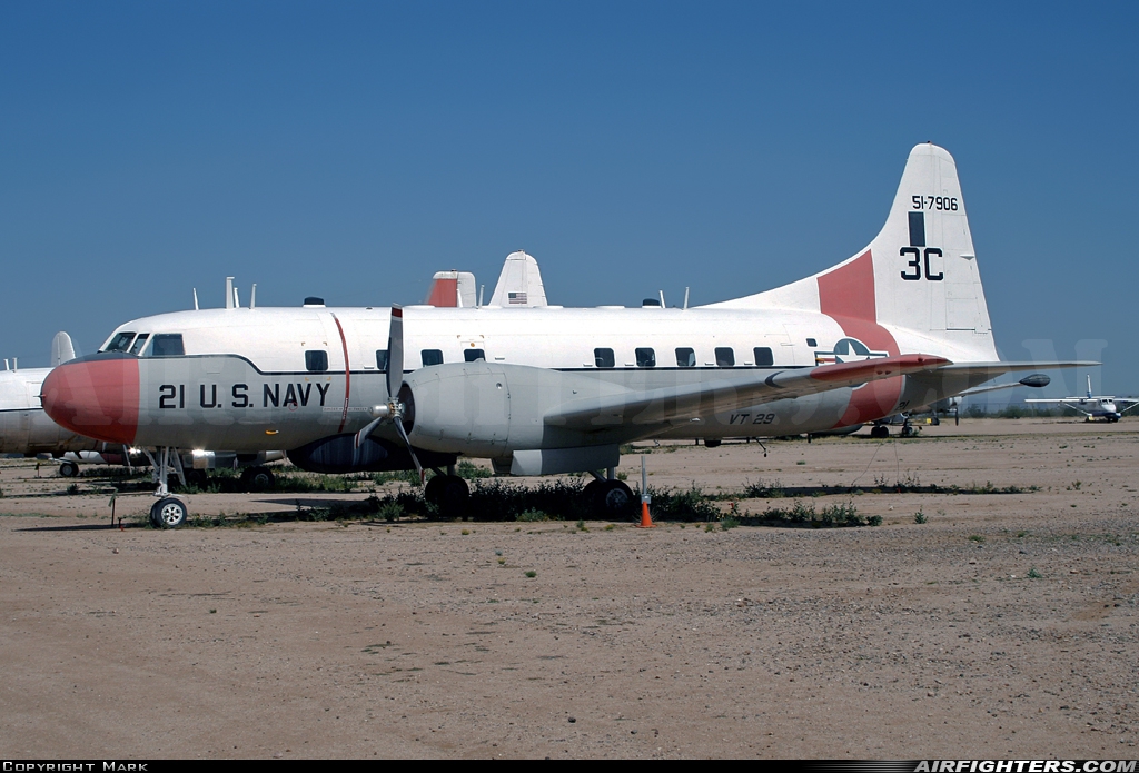 USA - Navy Convair T-29B Flying Classroom 51-7906 at Tucson - Pima Air and Space Museum, USA
