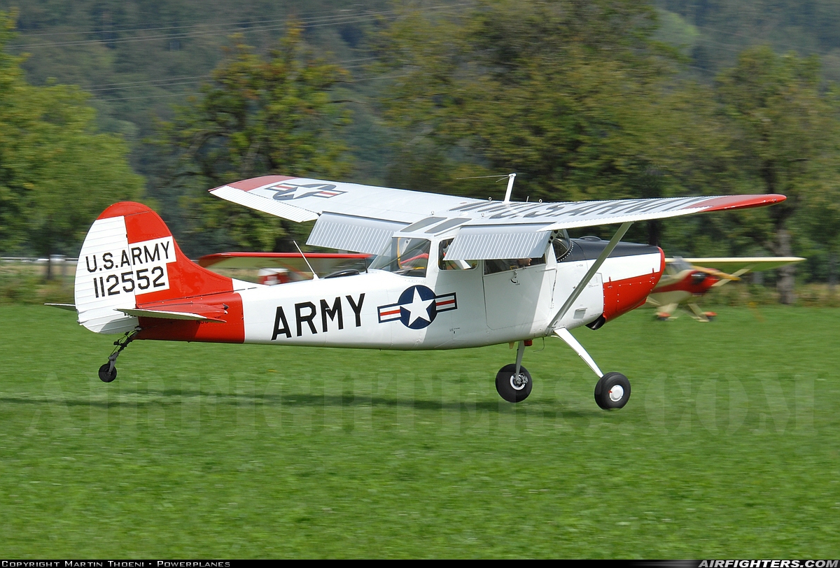 Private Cessna O-1A Bird Dog (L-19A) N33455 at Kestenholz, Switzerland