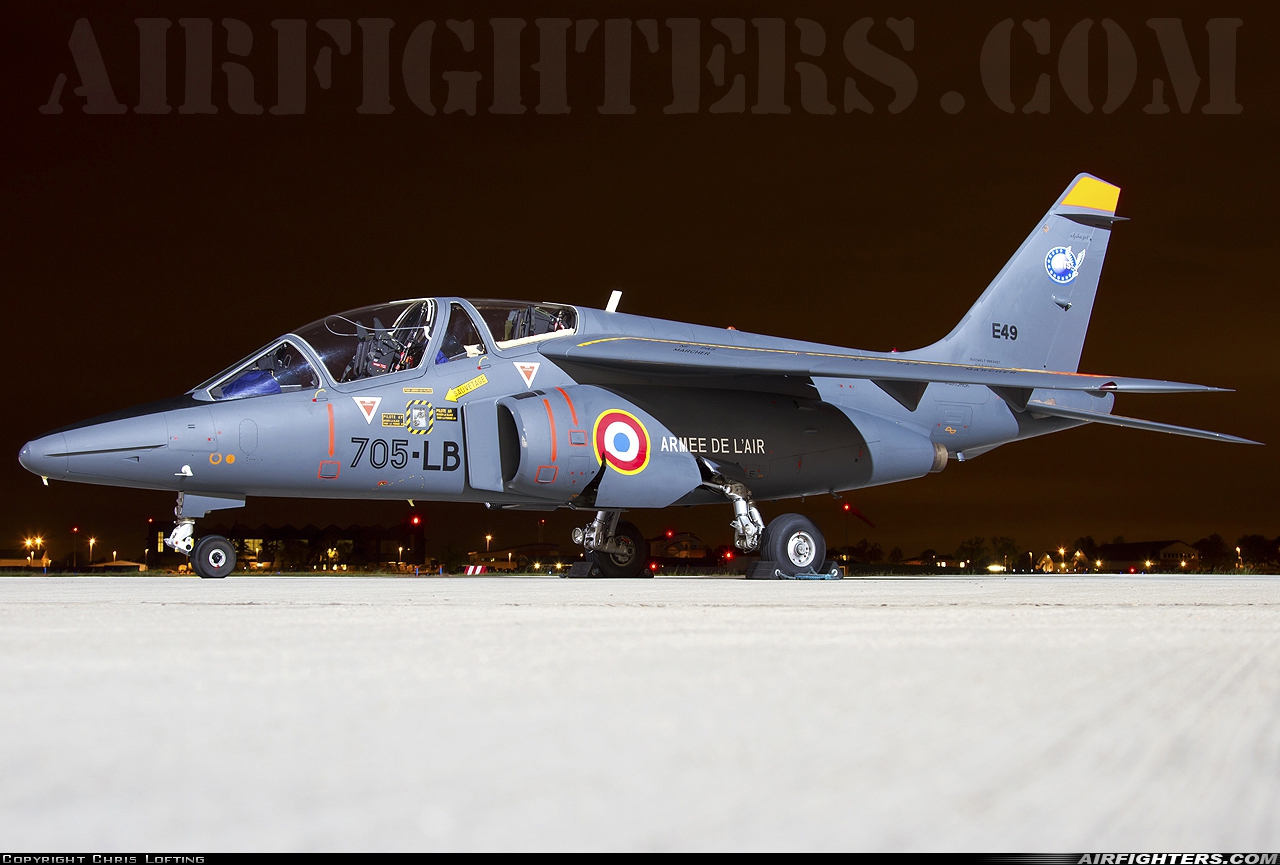 France - Air Force Dassault/Dornier Alpha Jet E E49 at Northolt (NHT / EGWU), UK