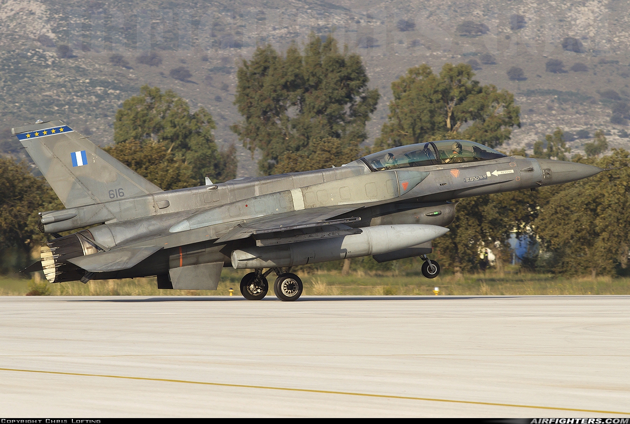Greece - Air Force General Dynamics F-16D Fighting Falcon 616 at Araxos (GPA / LGRX), Greece