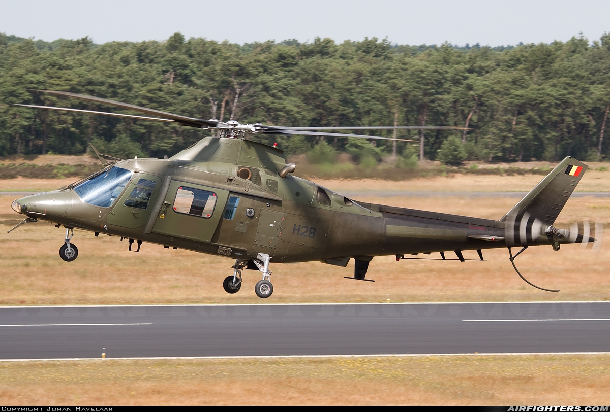 Belgium - Air Force Agusta A-109HO (A-109BA) H28 at Bergen op Zoom - Woensdrecht (WOE / BZM / EHWO), Netherlands