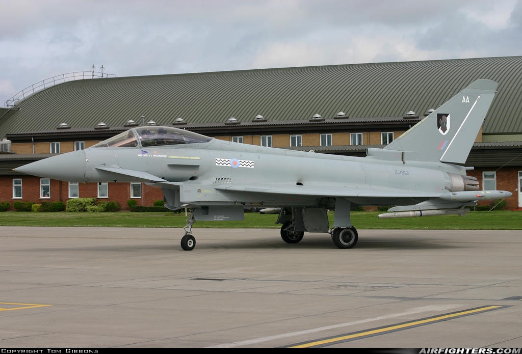 UK - Air Force Eurofighter Typhoon F2 ZJ913 at Coningsby (EGXC), UK