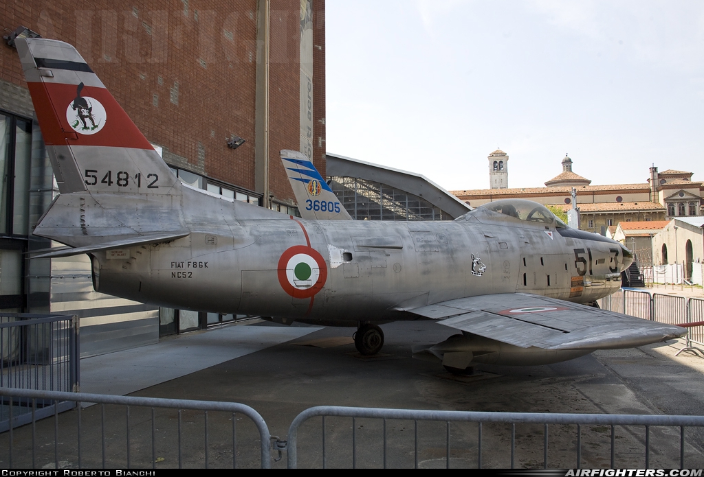 Italy - Air Force North American F-86K Sabre MM55-4812 at Off-Airport - Milan, Italy
