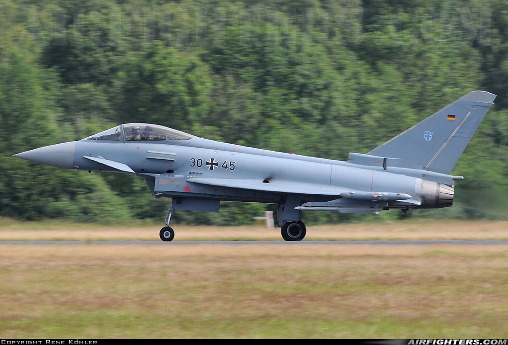 Germany - Air Force Eurofighter EF-2000 Typhoon S 30+45 at Rostock - Laage (RLG / ETNL), Germany
