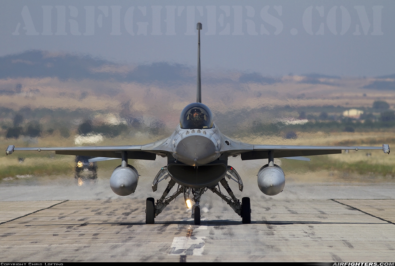 Greece - Air Force General Dynamics F-16C Fighting Falcon 046 at Nea Anghialos (VOL / LGBL), Greece