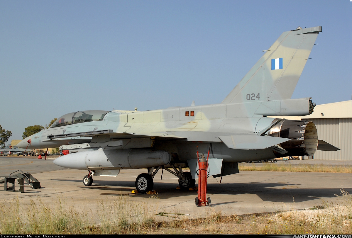Greece - Air Force General Dynamics F-16D Fighting Falcon 024 at Araxos (GPA / LGRX), Greece