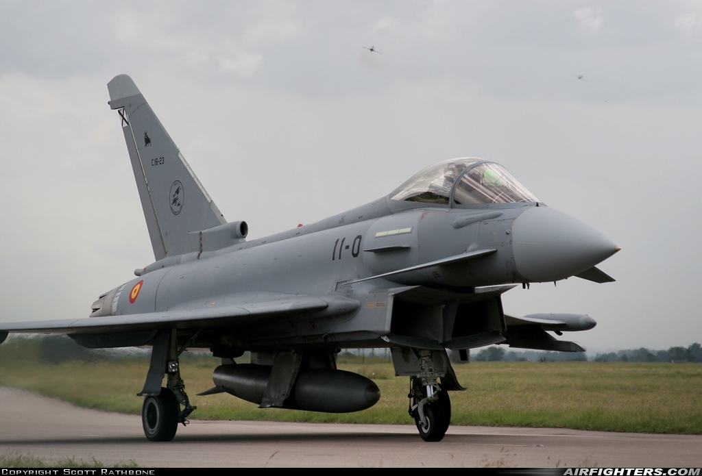 Spain - Air Force Eurofighter C-16 Typhoon (EF-2000S) C.16-23 at Coningsby (EGXC), UK