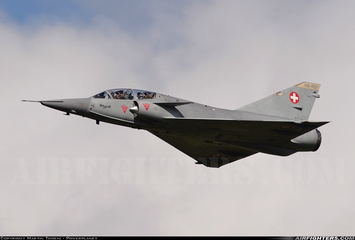 Private Dassault Mirage IIIDS HB-RDF at Bern - Belp (Belpmoos) (BRN / LSZB), Switzerland