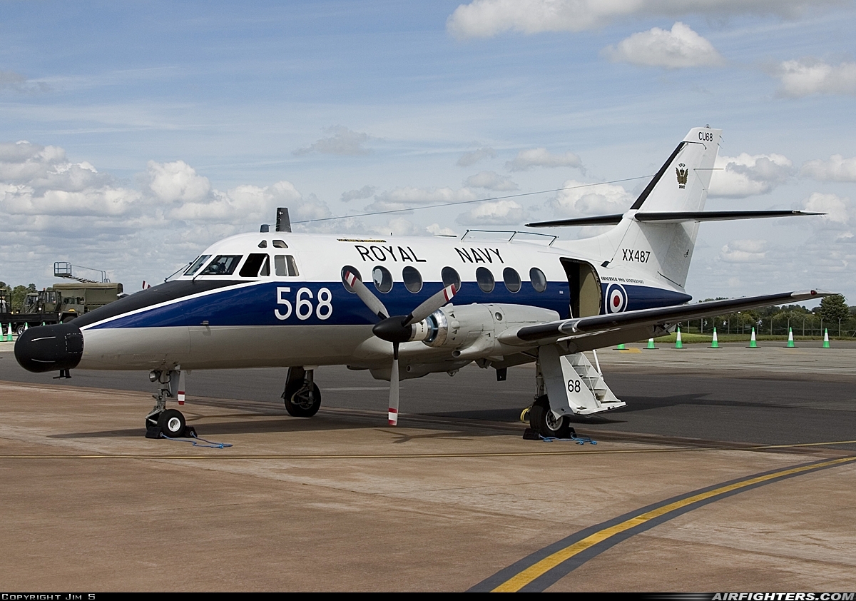 UK - Navy Scottish Aviation HP-137 Jetstream T2 XX487 at Fairford (FFD / EGVA), UK