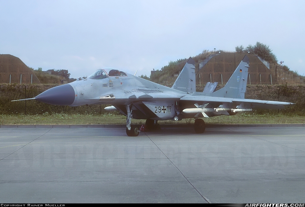 Germany - Air Force Mikoyan-Gurevich MiG-29G (9.12A) 29+17 at Rostock - Laage (RLG / ETNL), Germany