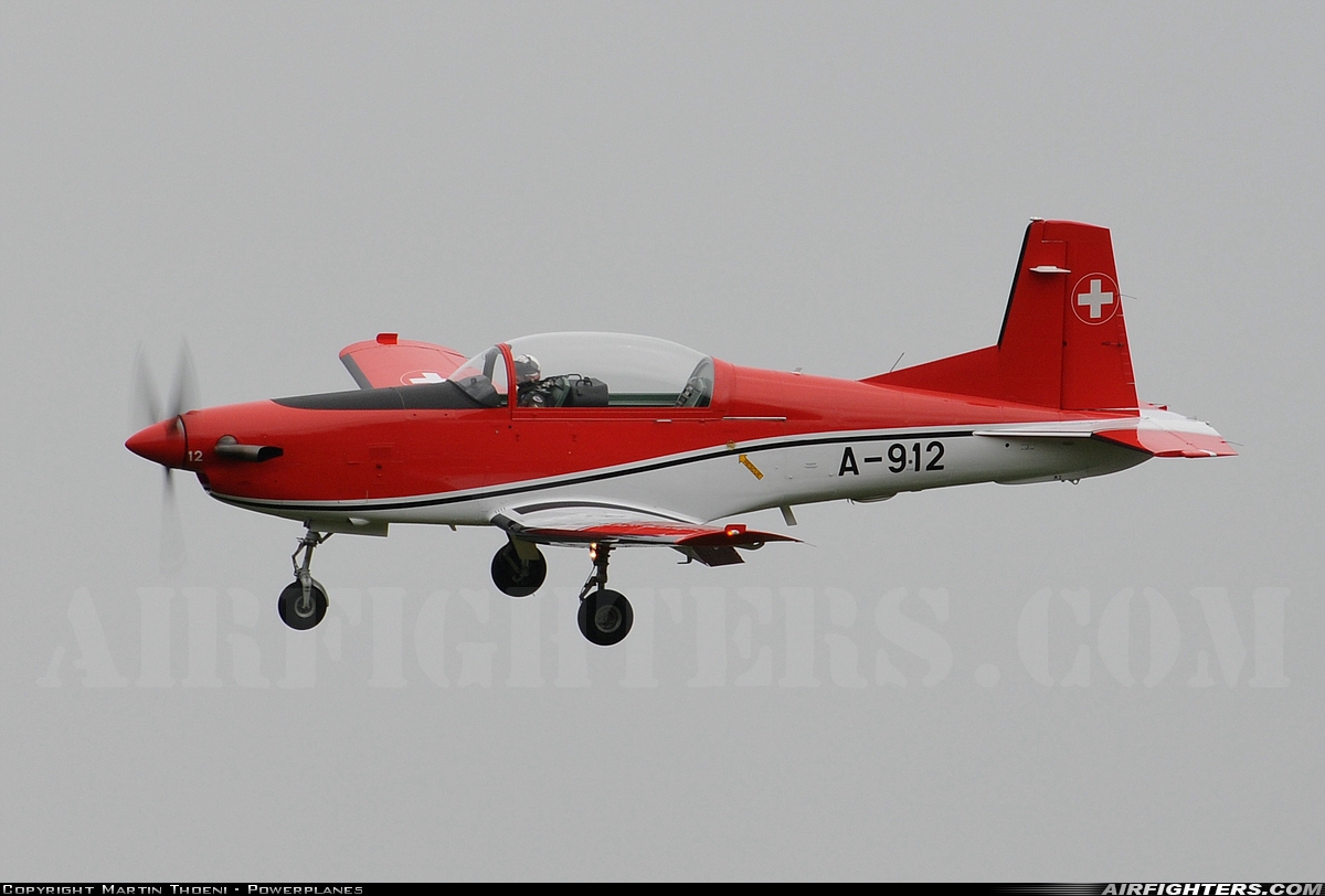 Switzerland - Air Force Pilatus NCPC-7 Turbo Trainer A-912 at Bern - Belp (Belpmoos) (BRN / LSZB), Switzerland