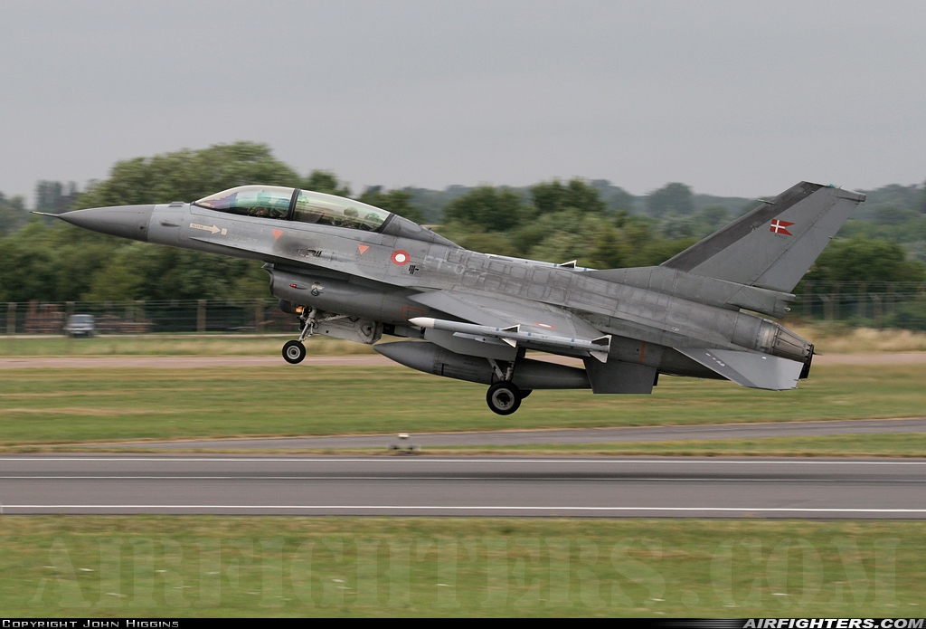 Denmark - Air Force General Dynamics F-16BM Fighting Falcon ET-022 at Fairford (FFD / EGVA), UK