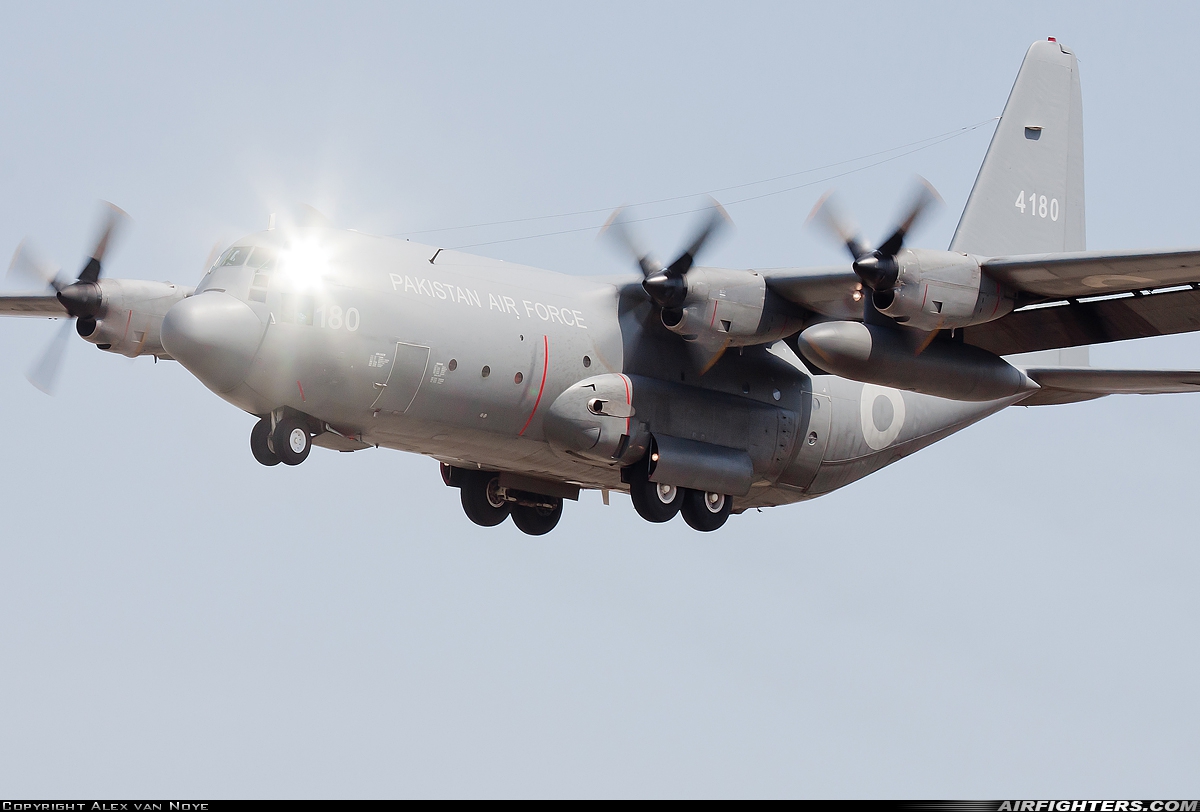 Pakistan - Air Force Lockheed C-130E Hercules (L-382) 4180 at Izmir - Cigli (IGL / LTBL), Türkiye