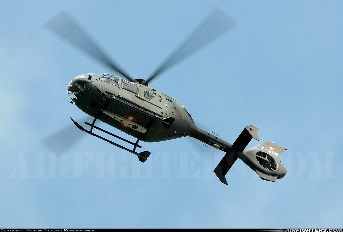 Switzerland - Air Force Eurocopter TH05 (EC-635P2+) T-358 at Emmen (EML / LSME), Switzerland