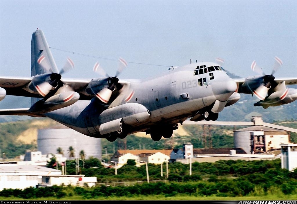 USA - Marines Lockheed KC-130F Hercules (L-282) 163023 at Ponce - Mercedita Airport (PSE / TJPS), Puerto Rico