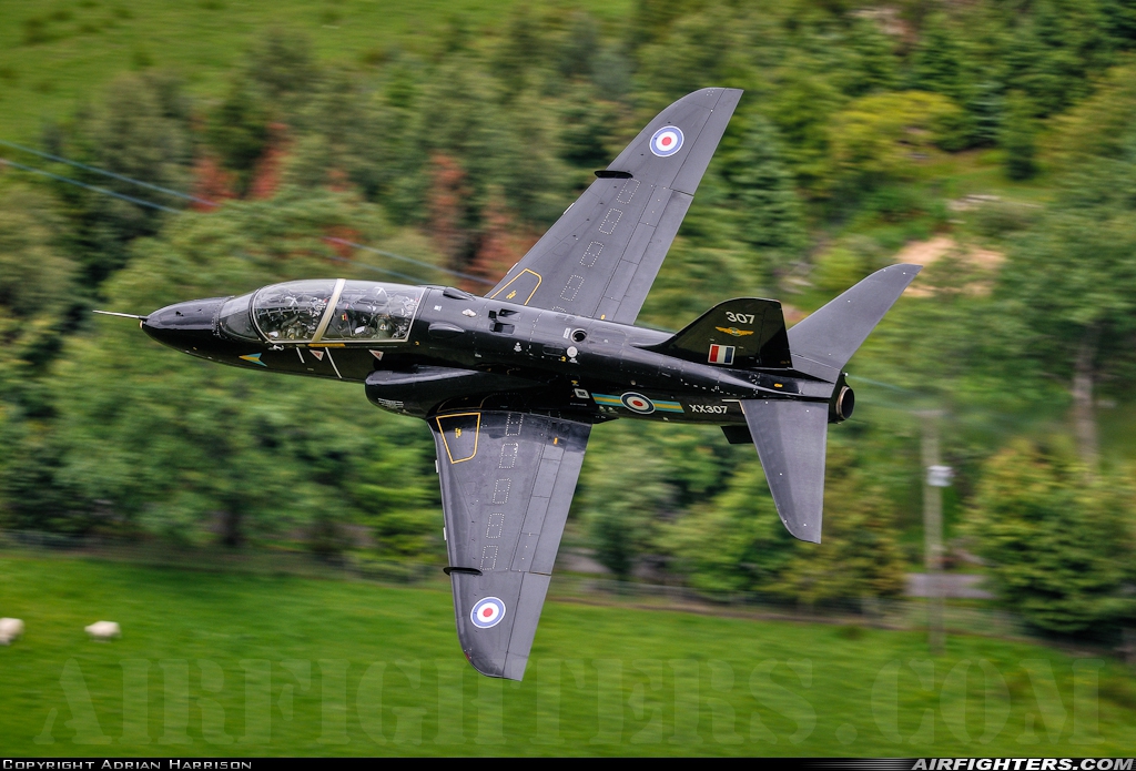 UK - Air Force British Aerospace Hawk T.1A XX307 at Off-Airport - Machynlleth Loop Area, UK