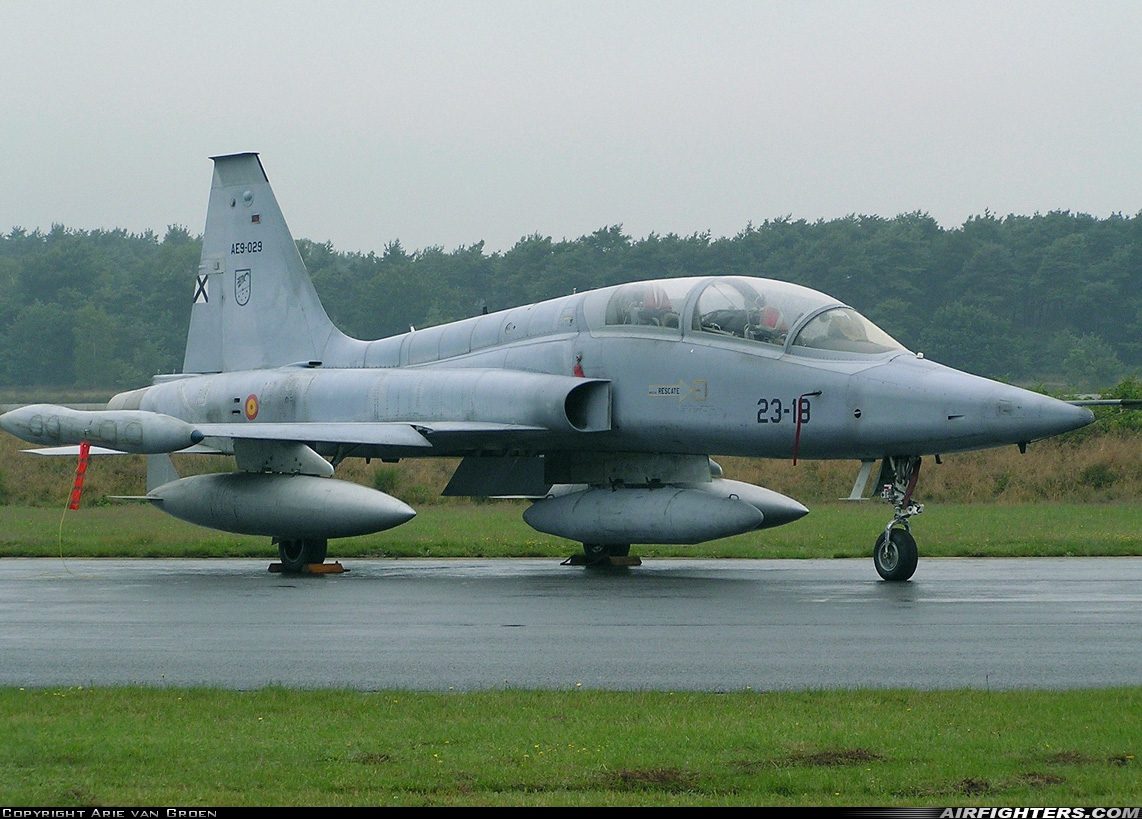 Spain - Air Force Northrop SF-5B Freedom Fighter AE.9-029 at Kleine Brogel (EBBL), Belgium
