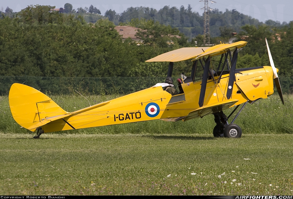 Private De Havilland DH-82A Tiger Moth II I-GATO at Thiene - Arturo Ferrarin Airport (LIDH), Italy