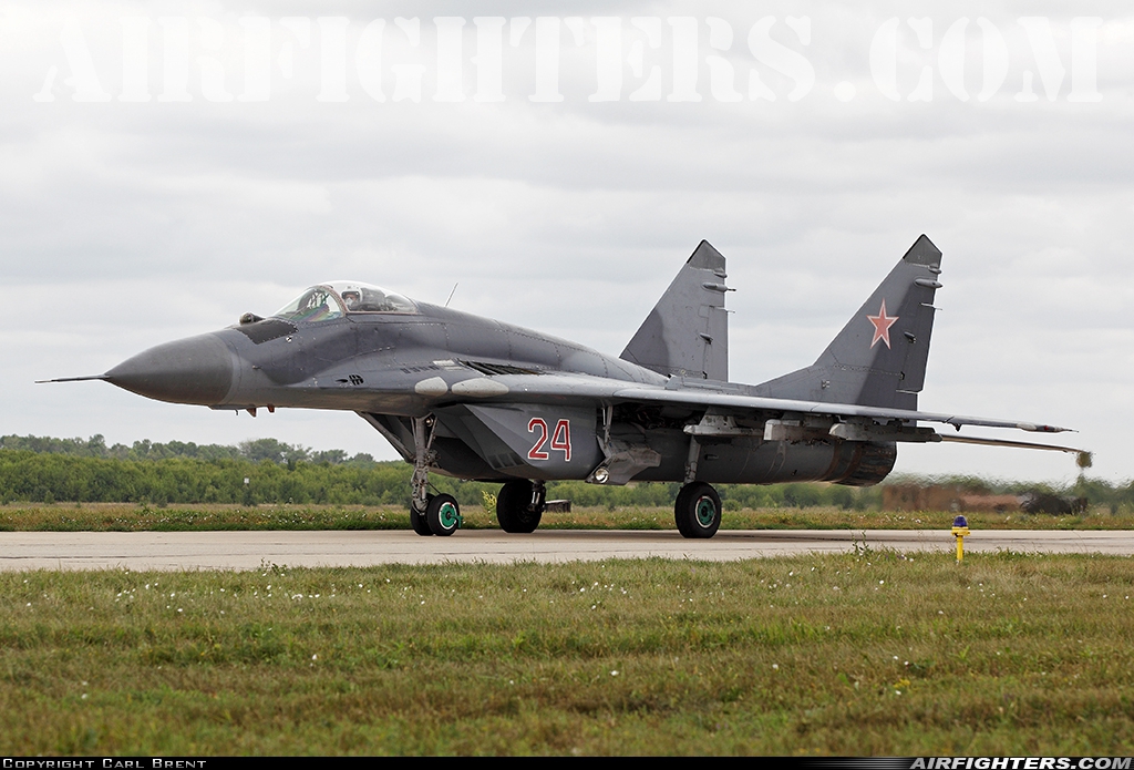 Russia - Air Force Mikoyan-Gurevich MiG-29 (9.13) 24 RED at Lipetsk - Air Base (2 / West), Russia