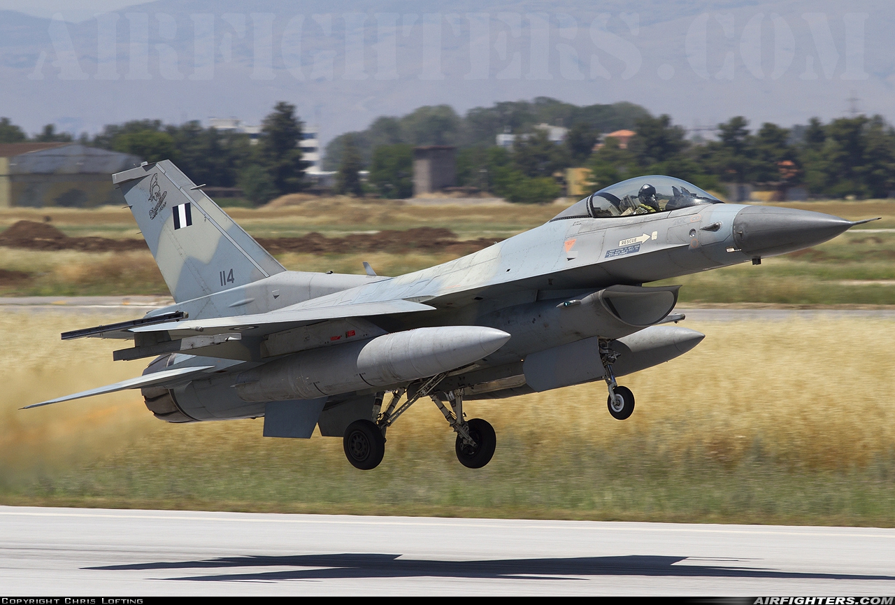 Greece - Air Force General Dynamics F-16C Fighting Falcon 114 at Larissa (LRA / LGLR), Greece