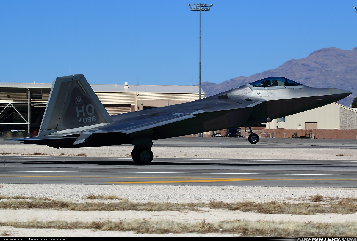 USA - Air Force Lockheed Martin F-22A Raptor 05-4096 at Las Vegas - Nellis AFB (LSV / KLSV), USA