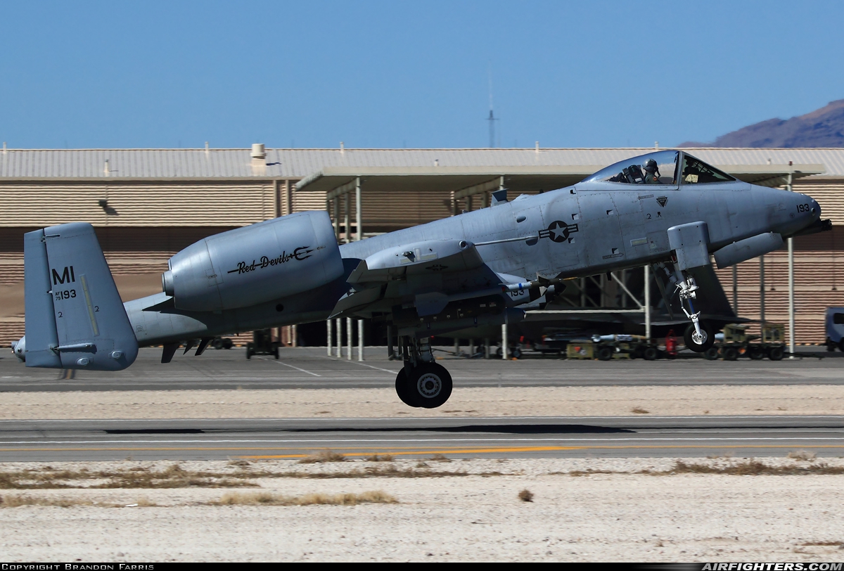 USA - Air Force Fairchild A-10A Thunderbolt II 79-0193 at Las Vegas - Nellis AFB (LSV / KLSV), USA
