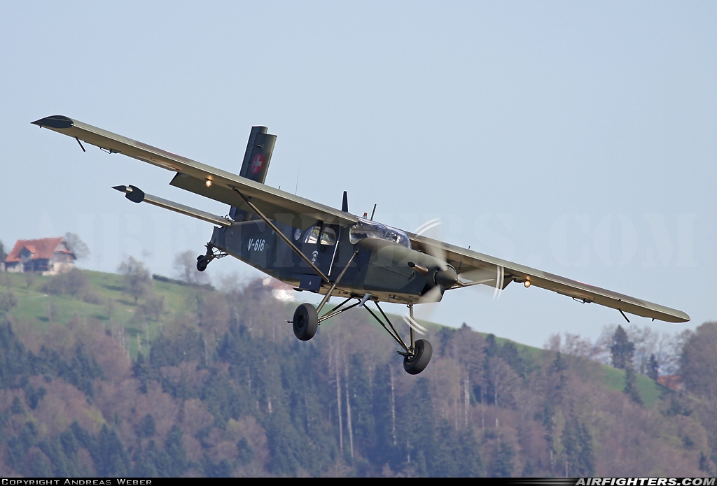 Switzerland - Air Force Pilatus PC-6/B2-H2M-1 Turbo Porter V-616 at Emmen (EML / LSME), Switzerland