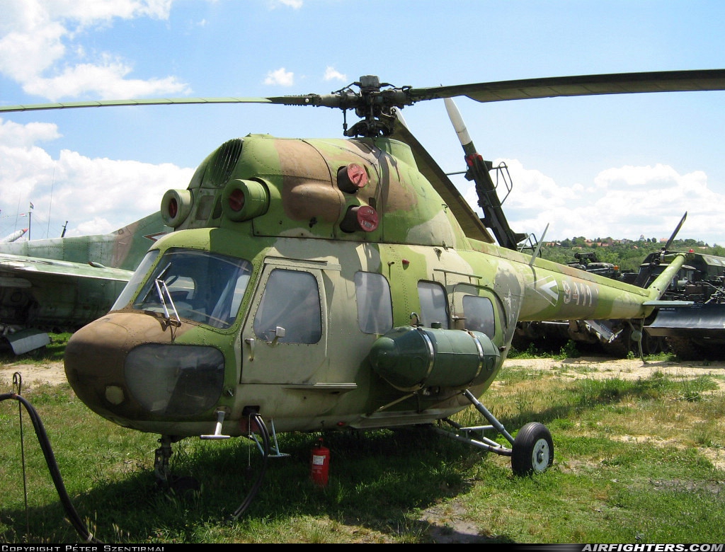 Hungary - Air Force Mil Mi-2 9411 at Off-Airport - Szántód, Hungary