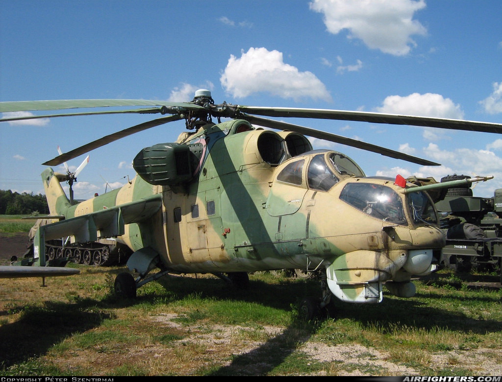 Hungary - Air Force Mil Mi-24D 108 at Off-Airport - Szántód, Hungary