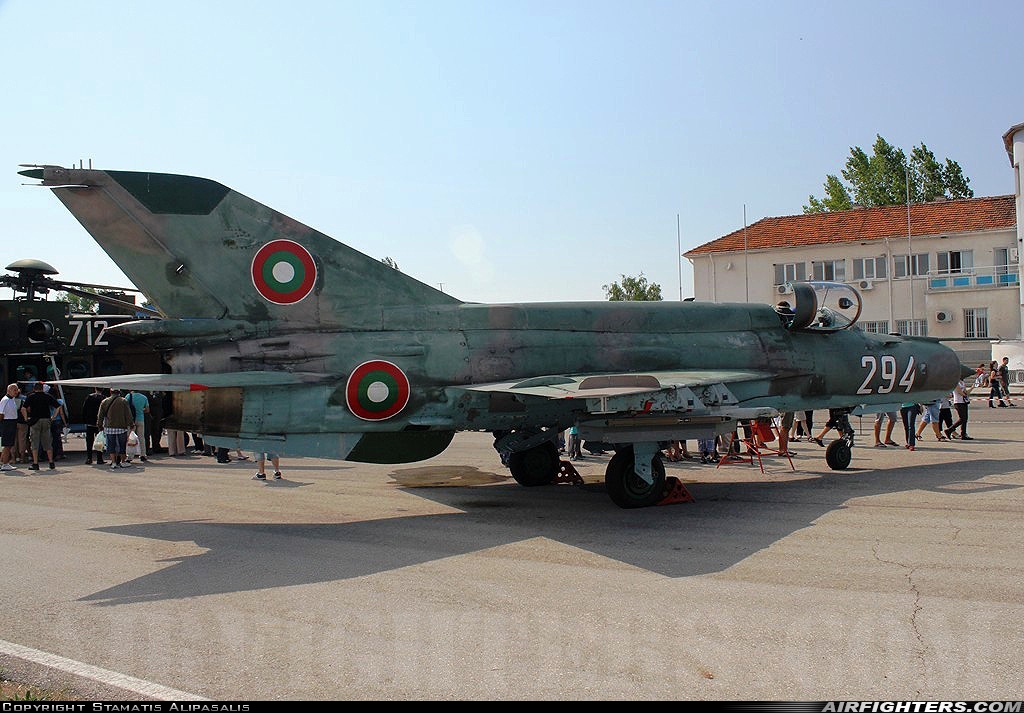 Bulgaria - Air Force Mikoyan-Gurevich MiG-21bis SAU 294 at Graf Ignatievo (LBPG), Bulgaria
