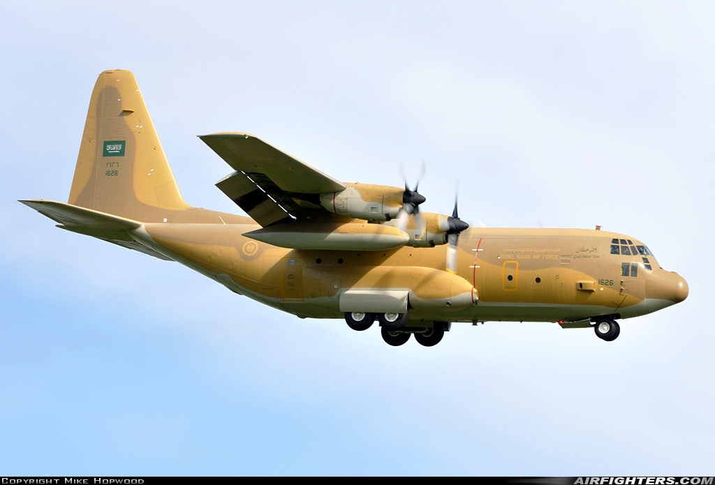 Saudi Arabia - Air Force Lockheed C-130H Hercules (L-382) 1626 at Manchester - Int. (Ringway) (MAN / EGCC), UK