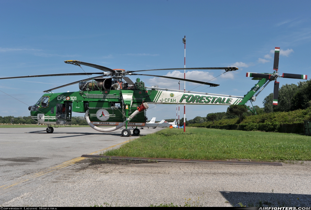 Italy - Corpo Forestale dello Stato Sikorsky S-64F Skycrane I-CFAH at Lucca-Tassignano (LIQL), Italy