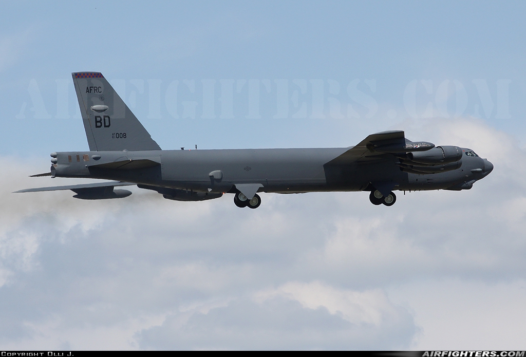 USA - Air Force Boeing B-52H Stratofortress 61-0008 at Luxeuil - St. Sauveur (LFSX), France