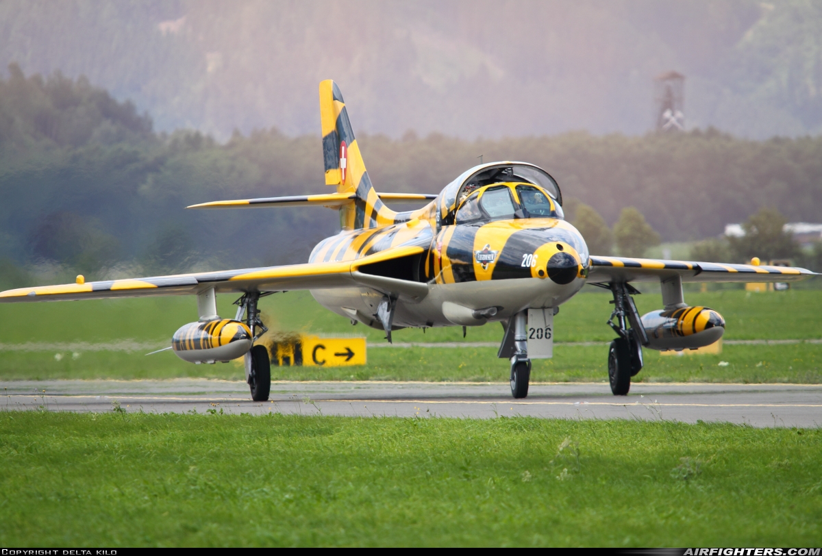 Private Hawker Hunter T68 HB-RVV at Zeltweg (LOXZ), Austria