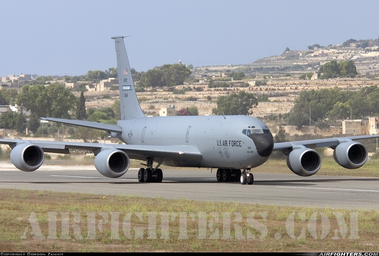 USA - Air Force Boeing KC-135R Stratotanker (717-148) 63-8041 at Luqa - Malta International (MLA / LMML), Malta