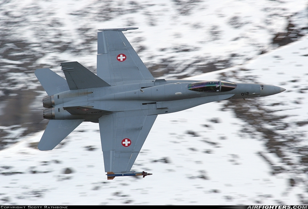 Switzerland - Air Force McDonnell Douglas F/A-18C Hornet J-5012 at Off-Airport - Axalp, Switzerland