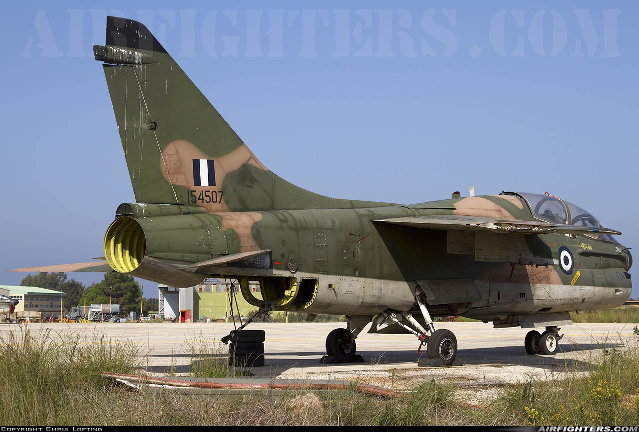 Greece - Air Force LTV Aerospace TA-7C Corsair II 154507 at Araxos (GPA / LGRX), Greece
