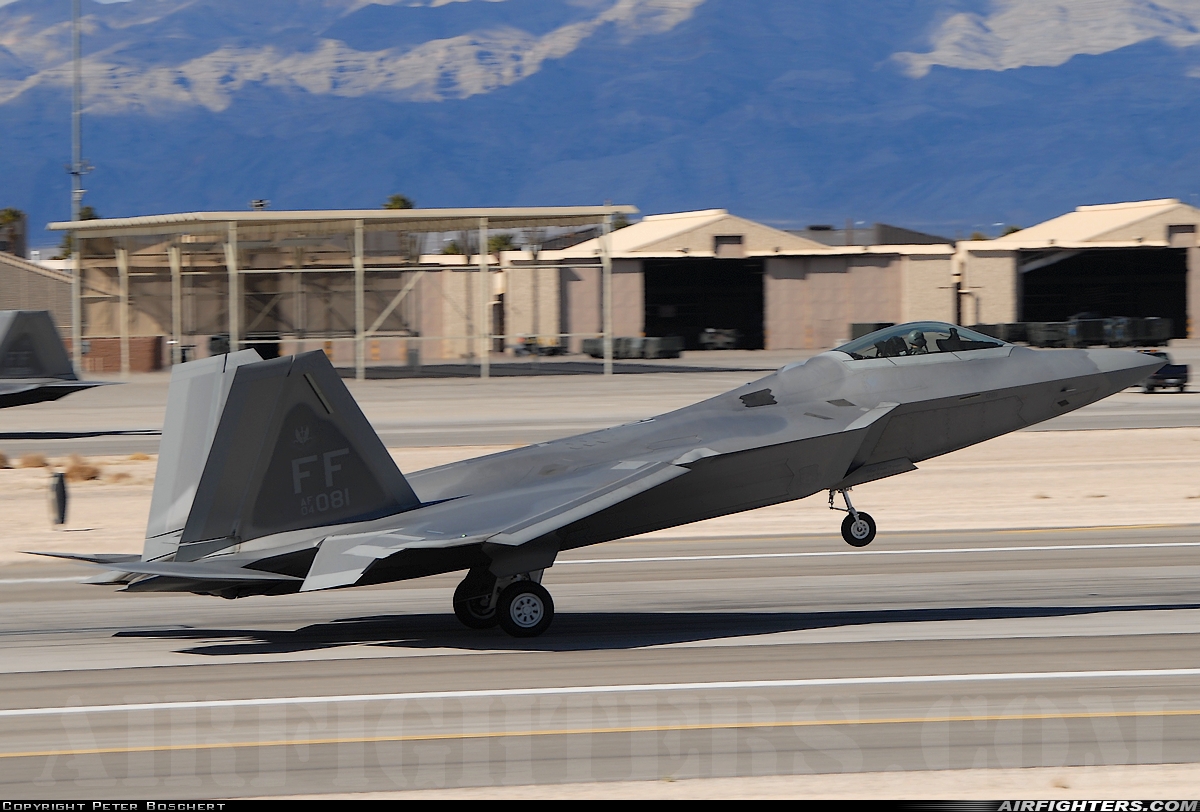 USA - Air Force Lockheed Martin F-22A Raptor 04-4081 at Las Vegas - Nellis AFB (LSV / KLSV), USA