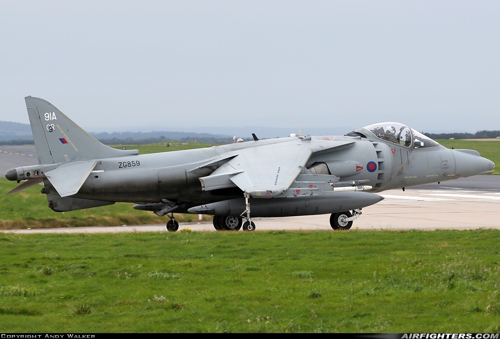 UK - Air Force British Aerospace Harrier GR.9A ZG859 at Lossiemouth (LMO / EGQS), UK