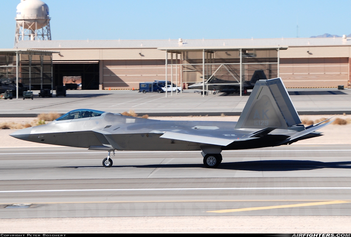 USA - Air Force Lockheed Martin F-22A Raptor 06-4129 at Las Vegas - Nellis AFB (LSV / KLSV), USA