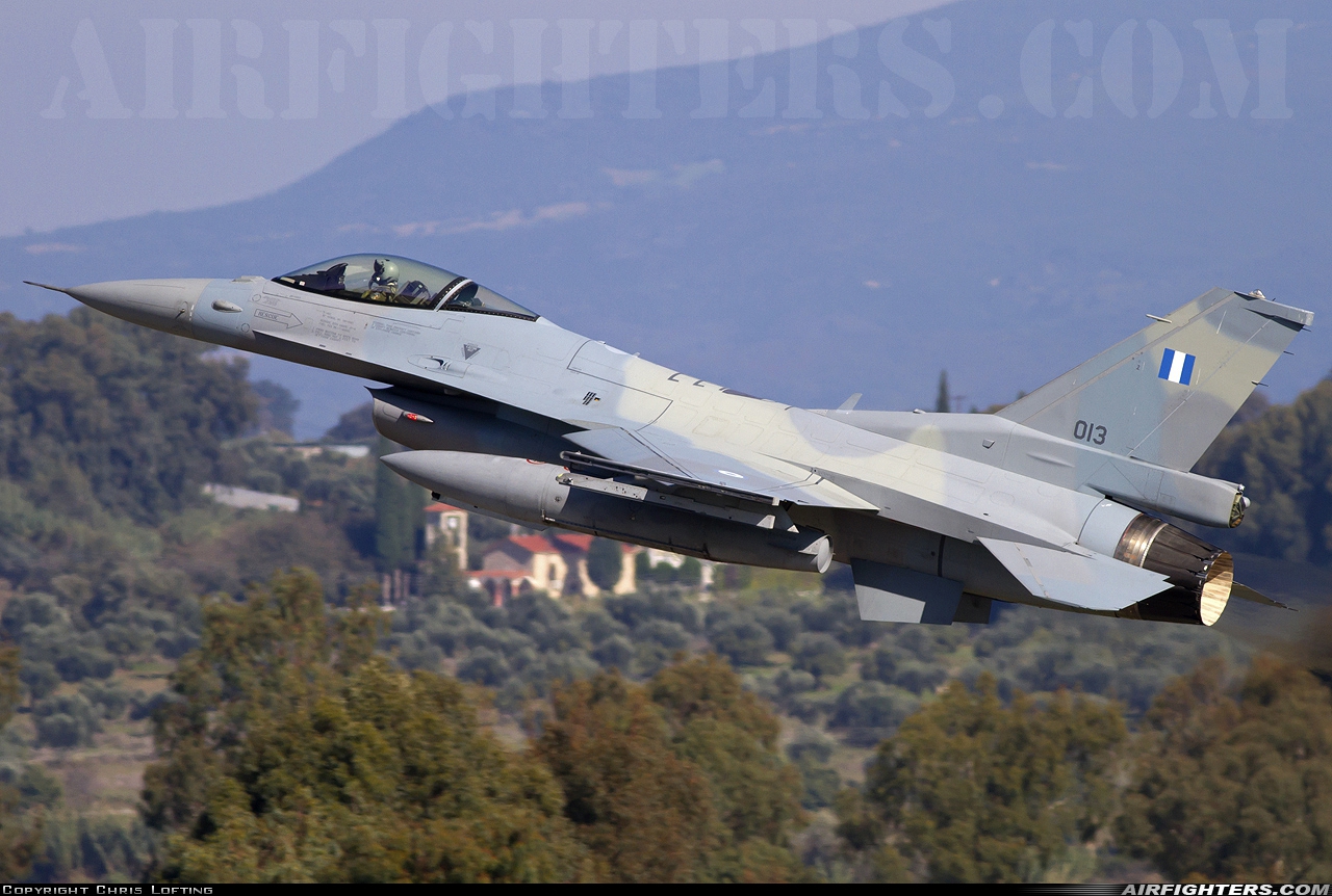 Greece - Air Force General Dynamics F-16C Fighting Falcon 013 at Andravida (Pyrgos -) (PYR / LGAD), Greece