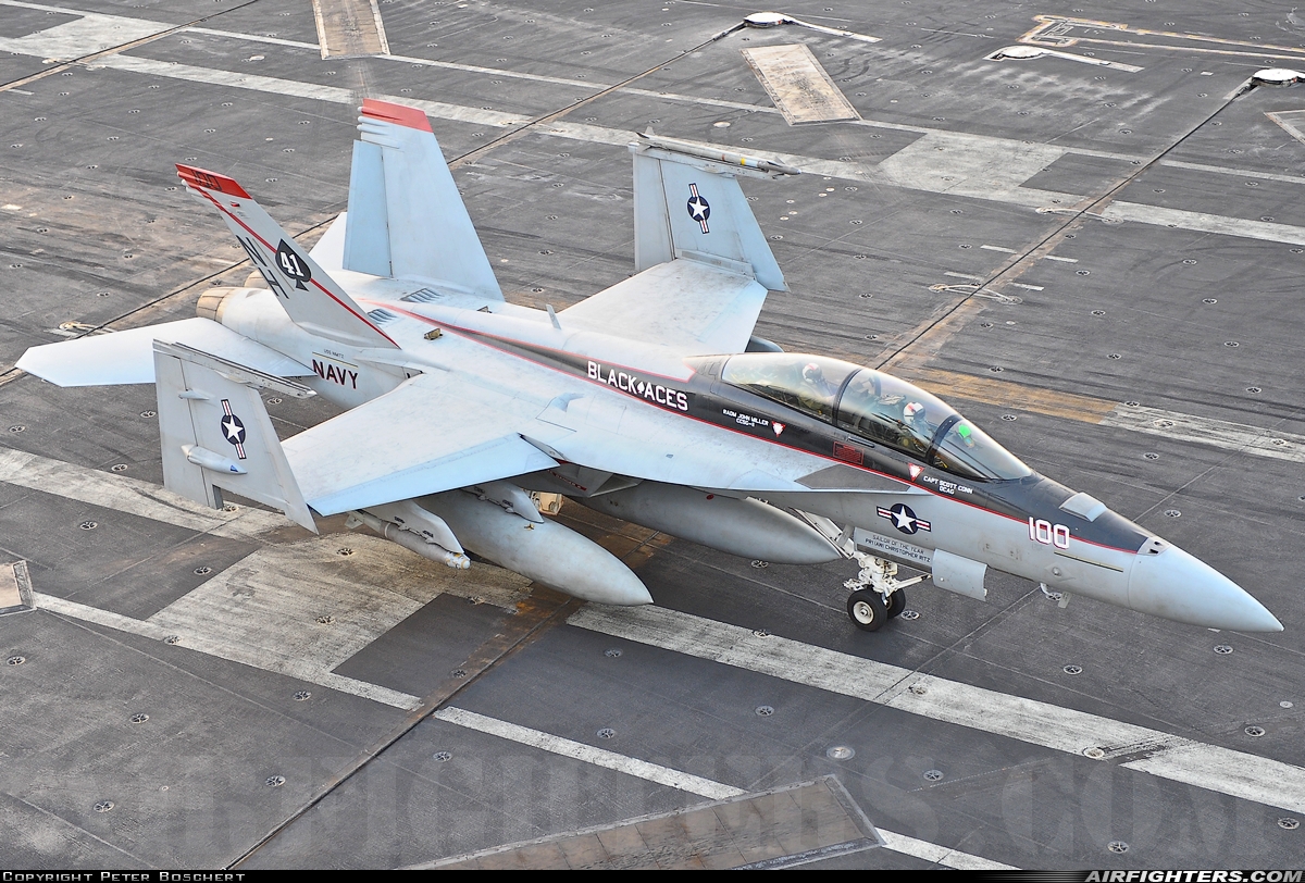 USA - Navy Boeing F/A-18F Super Hornet 166842 at Off-Airport - Arabian Sea, International Airspace