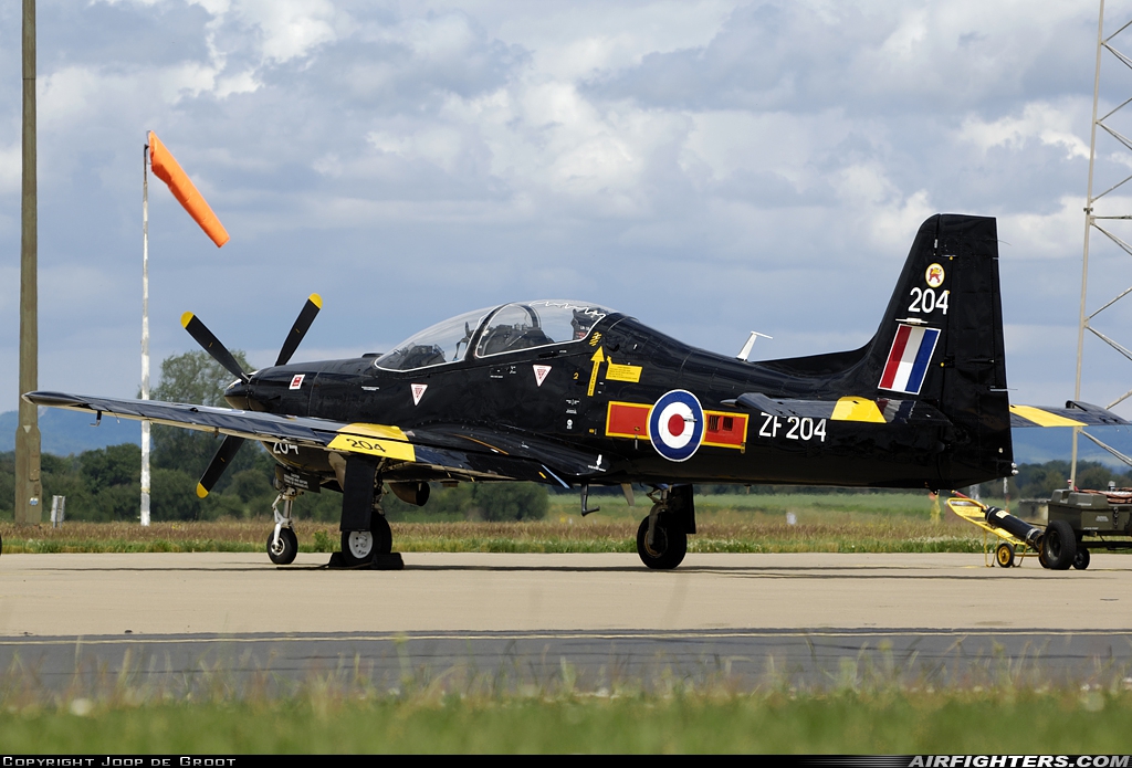 UK - Air Force Short Tucano T1 ZF204 at Linton on Ouse (EGXU), UK