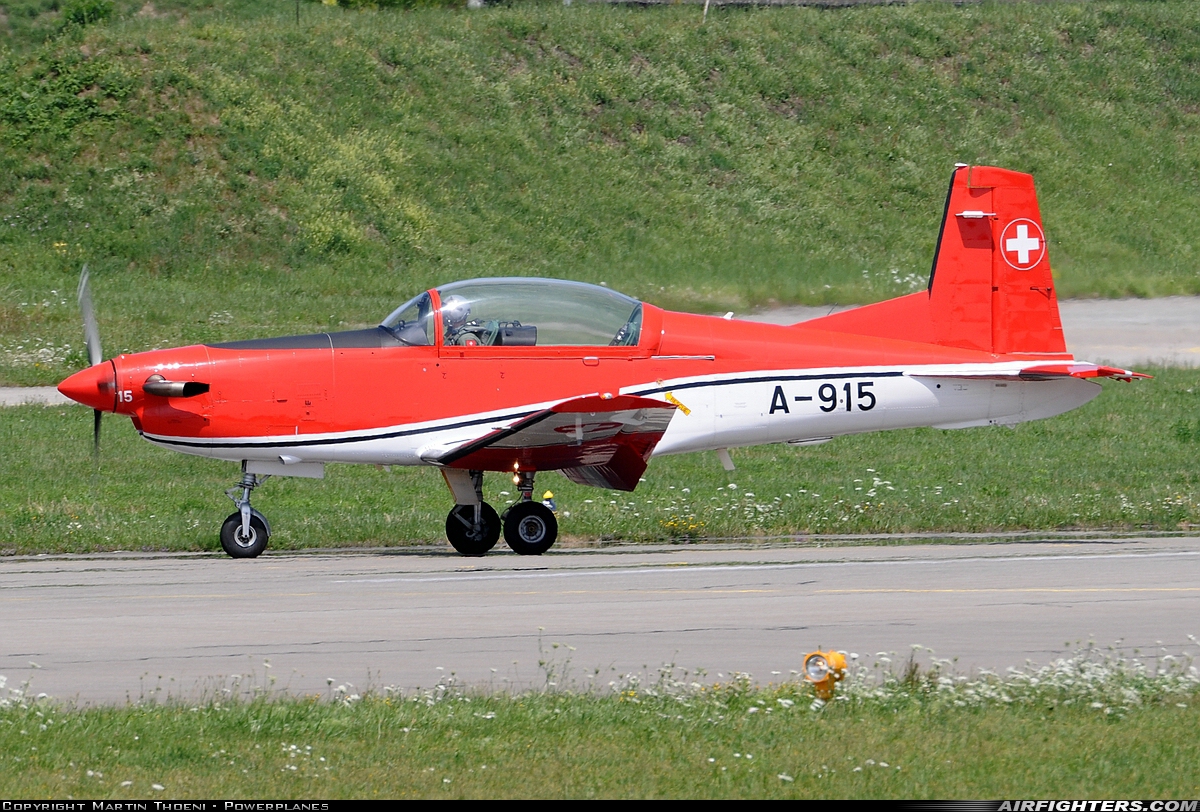 Switzerland - Air Force Pilatus NCPC-7 Turbo Trainer A-915 at Payerne (LSMP), Switzerland