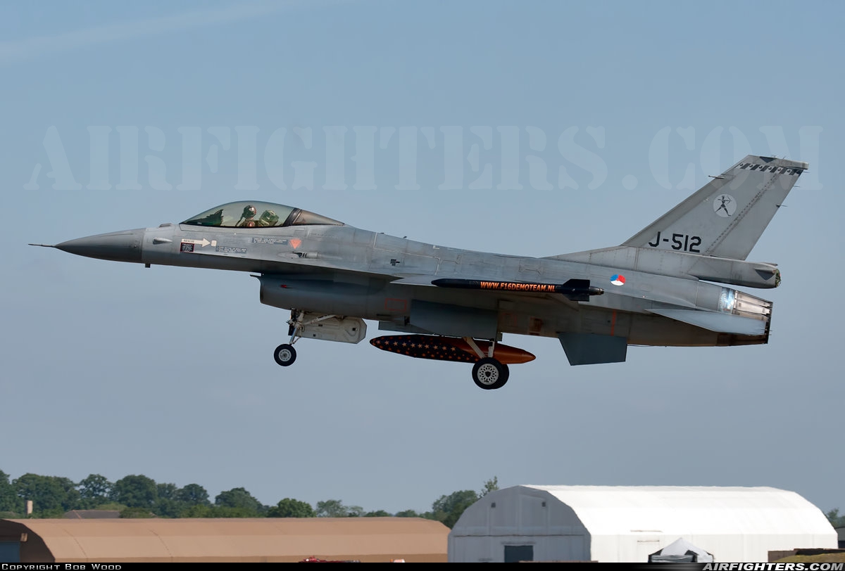 Netherlands - Air Force General Dynamics F-16AM Fighting Falcon J-512 at Fairford (FFD / EGVA), UK