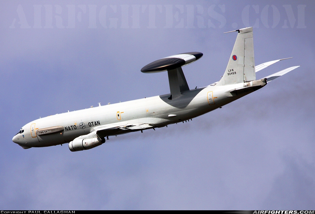 Luxembourg - NATO Boeing E-3A Sentry (707-300) LX-N90459 at Mildenhall (MHZ / GXH / EGUN), UK