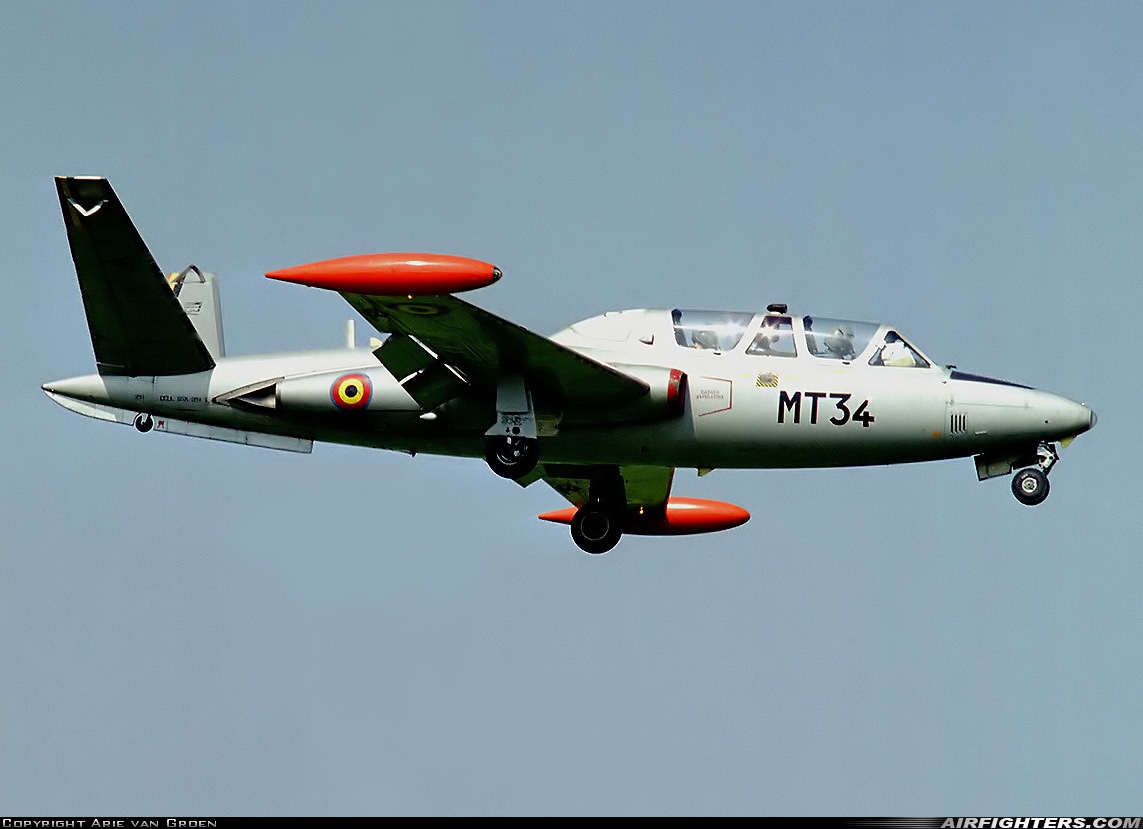 Belgium - Air Force Fouga CM-170R Magister MT-34 at Leeuwarden (LWR / EHLW), Netherlands