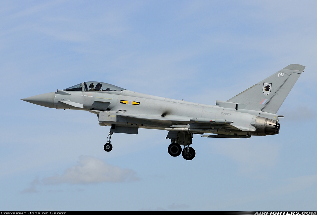 UK - Air Force Eurofighter Typhoon FGR4 ZJ923 at Coningsby (EGXC), UK
